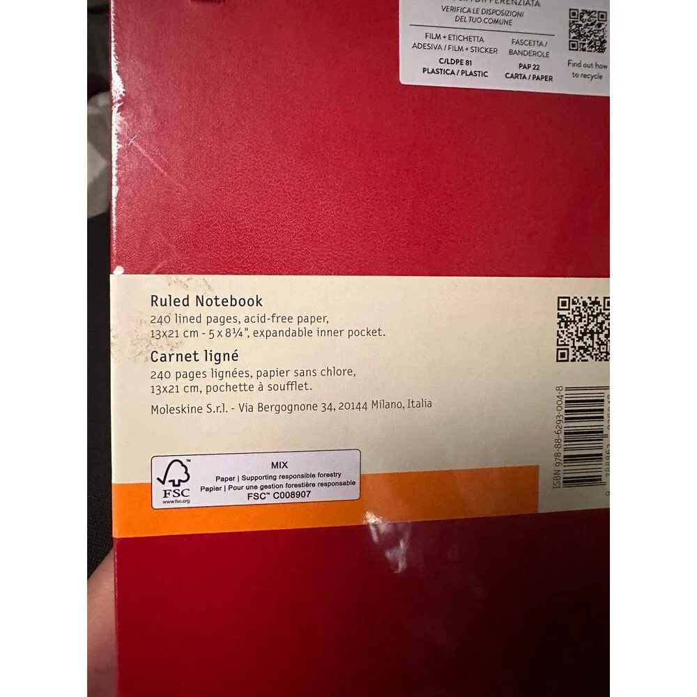 Moleskine Lined Hardcover Notebook Large 5